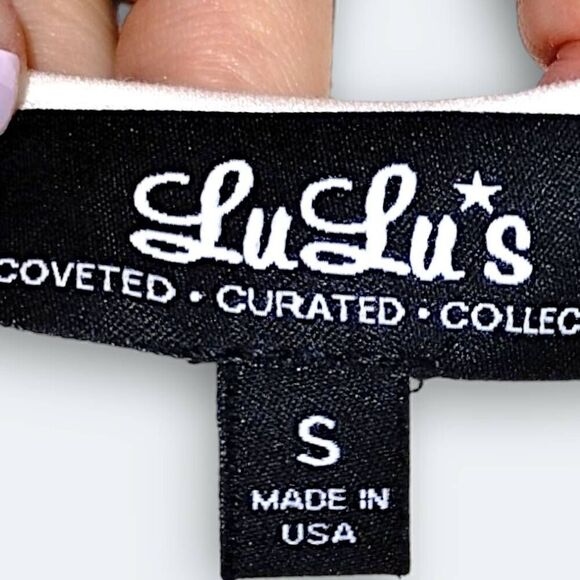 Lulu's Womens Dress Sz Small White Bodycon Stretch Straps VNeck Grad Party - Picture 7 of 10